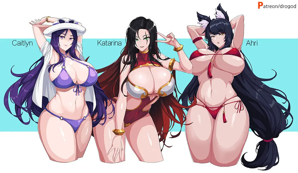 Who Do You Want To Get Your Fella From? Caitlyn, Katarina, Ahri | 누구한테 펠라를 받고 싶으신가요? 케이틀린, 카타리나, 아리